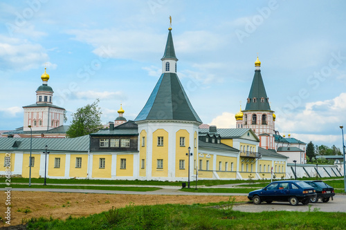 Panorama of the Iversky Monastery in Valdai in Russia photo