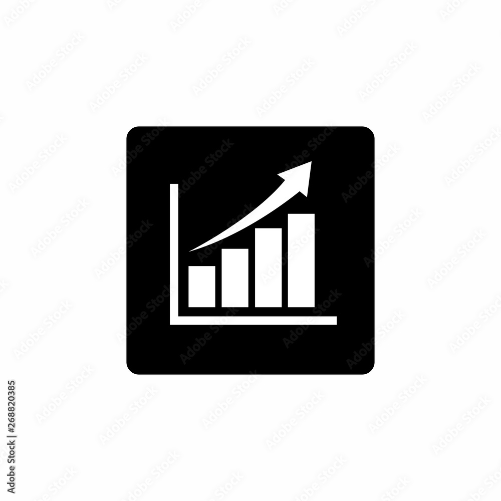 Growing graph icon symbol vector Growing graph icon symbol vector