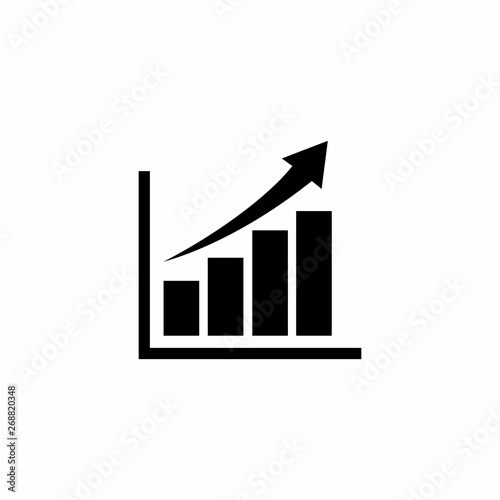 Free Download Growing graph icon symbol vector - GFXLoad