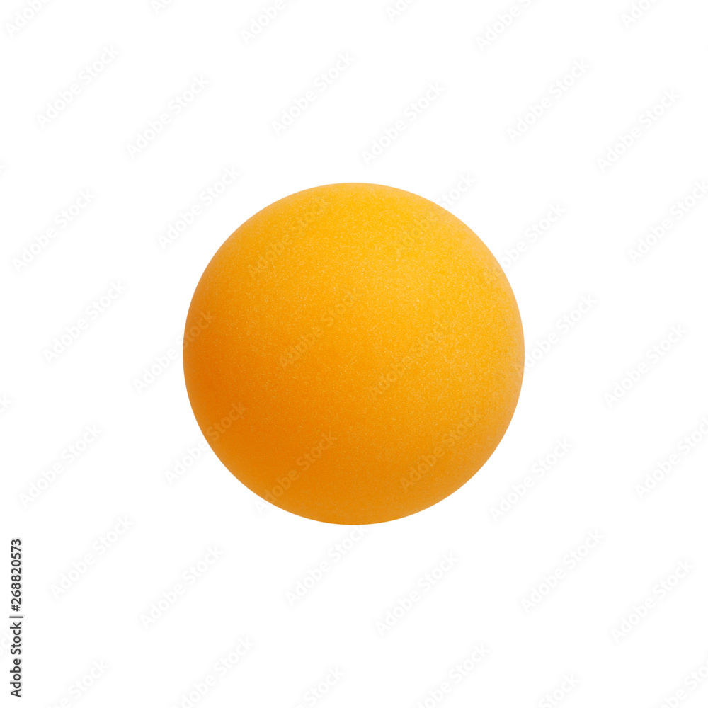 Orange ping-pong ball isolated on white