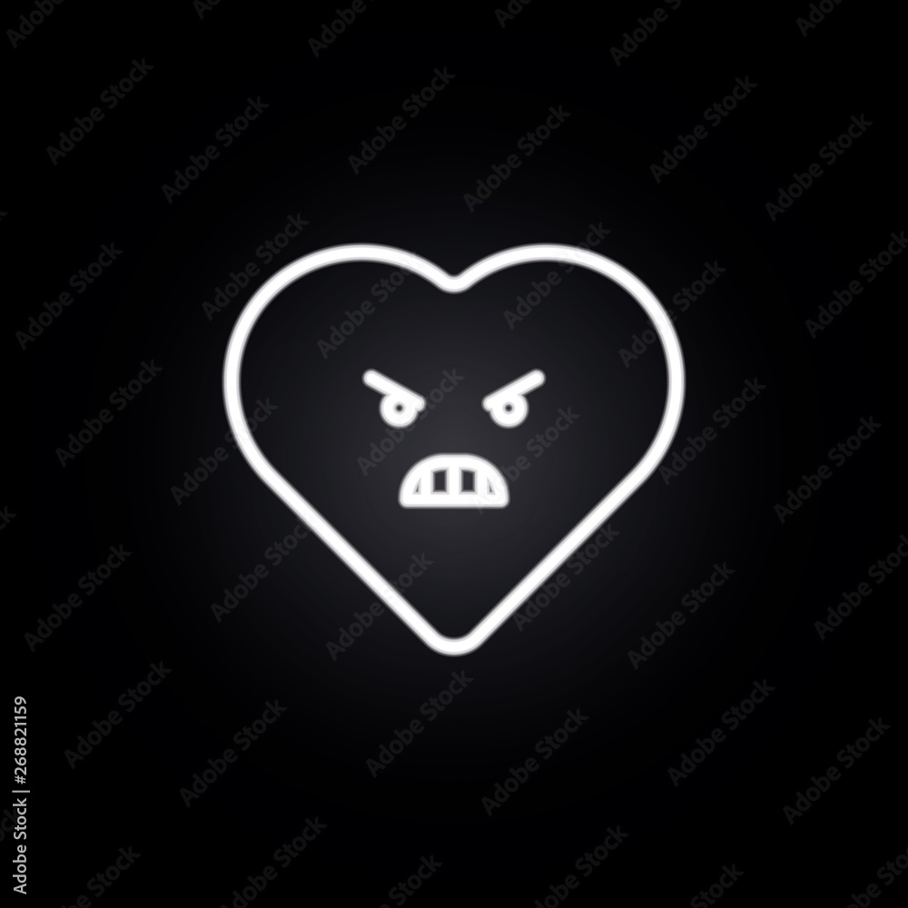 bad devil neon icon. Elements of electricity set. Simple icon for websites, web design, mobile app, info graphics
