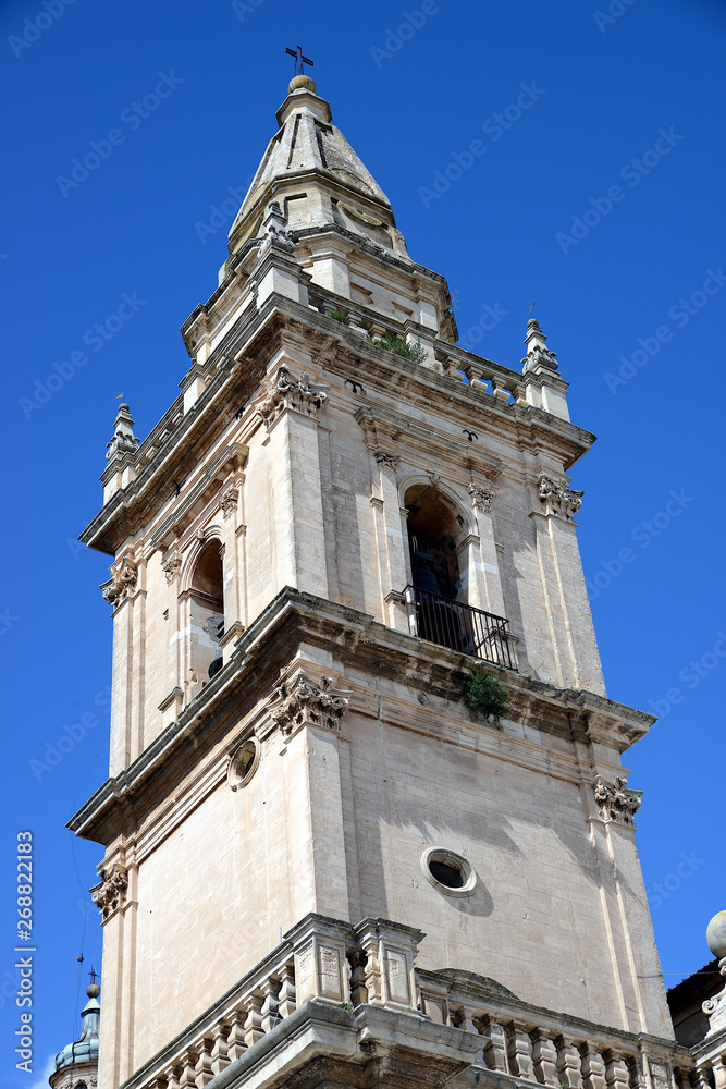 Cathedral (Duomo di San Giovanni Battista) in the ancient centre of Ragusa, Sicily, Italy