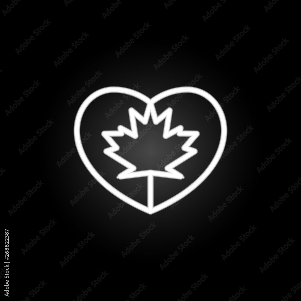 heart flag of Canada neon icon. Elements of Heartbeat set. Simple icon for websites, web design, mobile app, info graphics heart flag of Canada neon icon. Elements of Heartbeat set. Simple icon for websites, web design, mobile app, info graphics