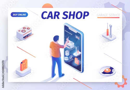 Banner for Car Shop Offering Buy Goods Online