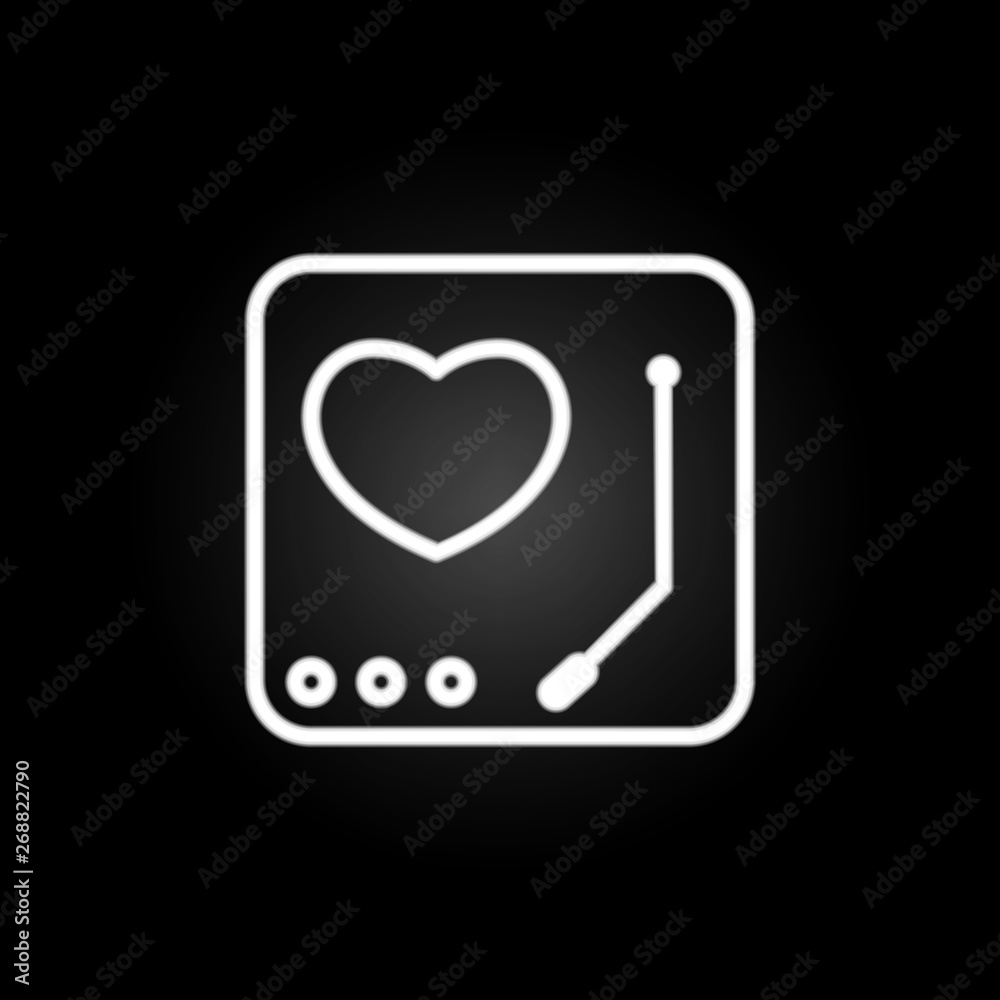dj lover heart neon icon. Elements of Heartbeat set. Simple icon for websites, web design, mobile app, info graphics dj lover heart neon icon. Elements of Heartbeat set. Simple icon for websites, web design, mobile app, info graphics