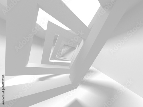 Futuristic White Architecture Design Background