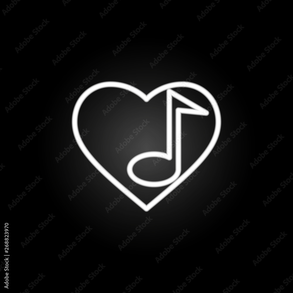 music heart neon icon. Elements of Heartbeat set. Simple icon for websites, web design, mobile app, info graphics music heart neon icon. Elements of Heartbeat set. Simple icon for websites, web design, mobile app, info graphics