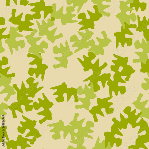 Field camouflage of various shades of green and beige colors