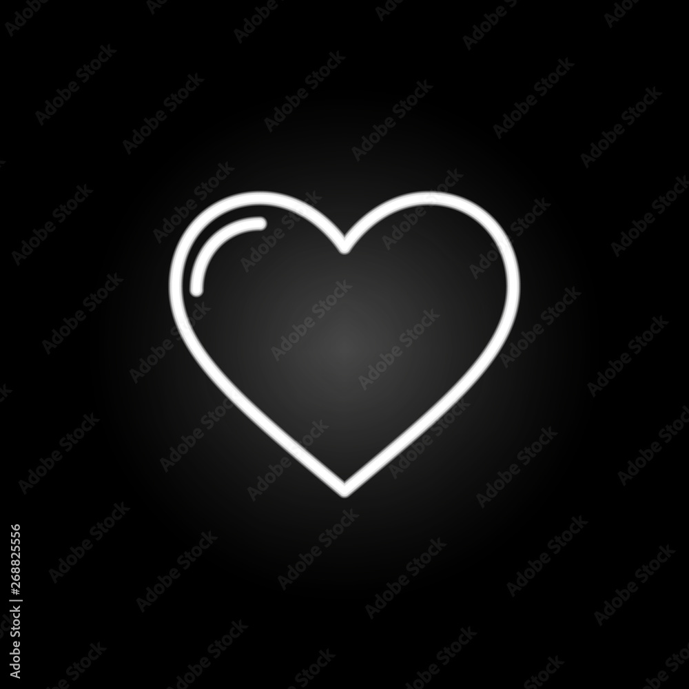 heart  neon icon. Elements of Heartbeat set. Simple icon for websites, web design, mobile app, info graphics