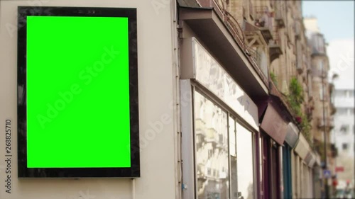 street bilboard advert - green screen keying