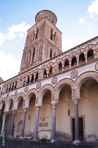 Bell tower of the Cathedral of Salerno, Italy