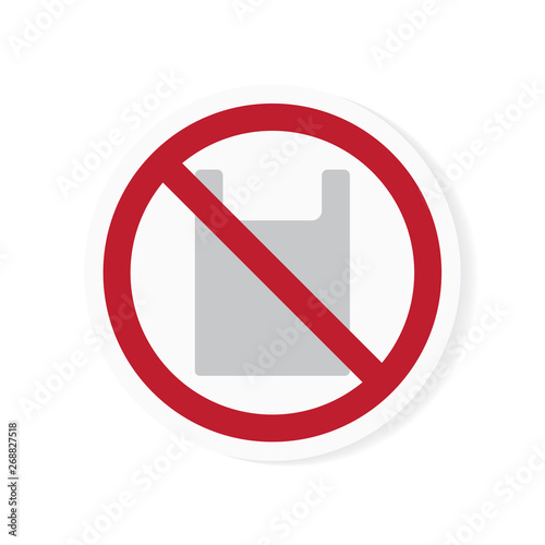 Free Download no plastic bag icon- vector illustration - GFXLoad
