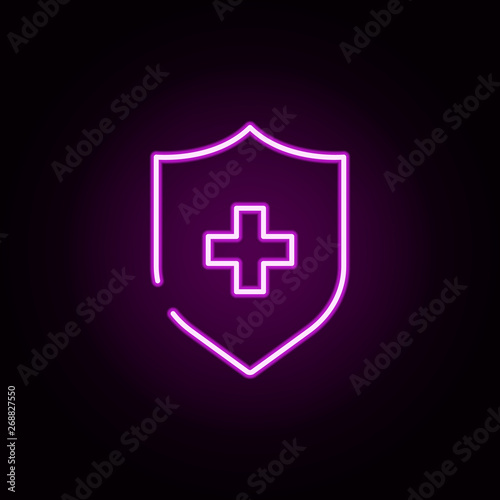 safe 07 neon icon. Elements of security set. Simple icon for websites, web design, mobile app, info graphics