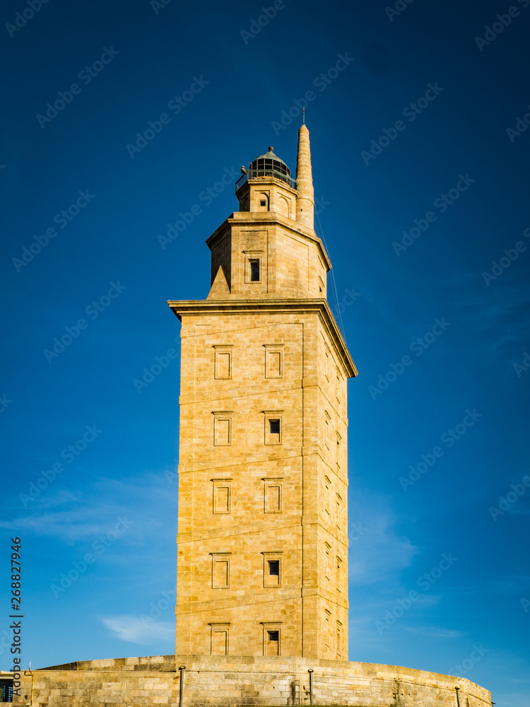 Tower of Hercules  is the ancient Roman lighthouse in the world - A Coruna , Spain