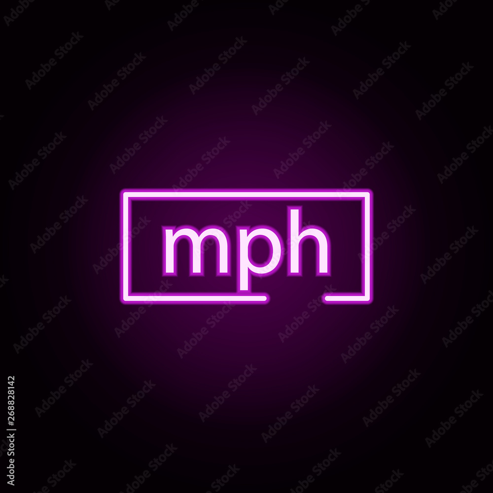 miles neon icon. Elements of speedometer set. Simple icon for websites, web design, mobile app, info graphics miles neon icon. Elements of speedometer set. Simple icon for websites, web design, mobile app, info graphics