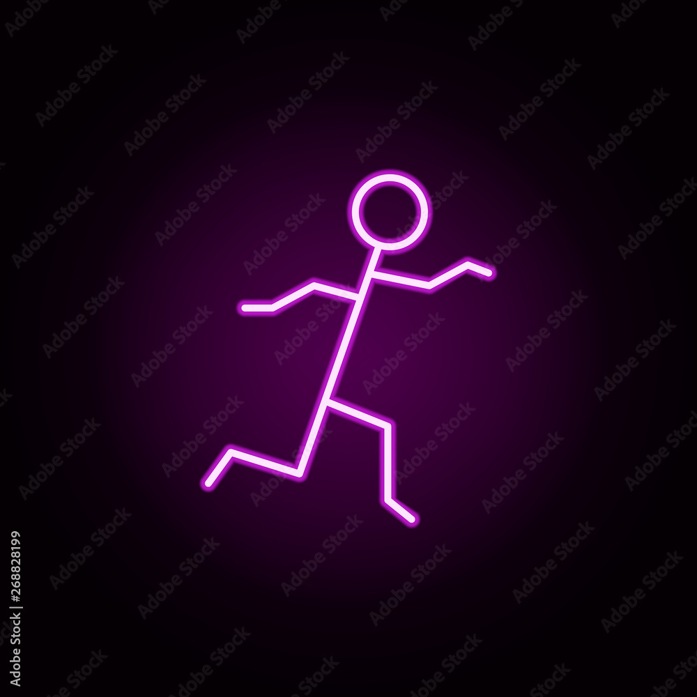 running man neon icon. Elements of speedometer set. Simple icon for websites, web design, mobile app, info graphics running man neon icon. Elements of speedometer set. Simple icon for websites, web design, mobile app, info graphics