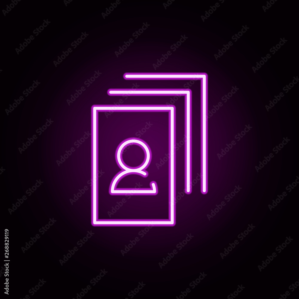 profile, person, identity neon icon. Elements of stratup set. Simple icon for websites, web design, mobile app, info graphics profile, person, identity neon icon. Elements of stratup set. Simple icon for websites, web design, mobile app, info graphics