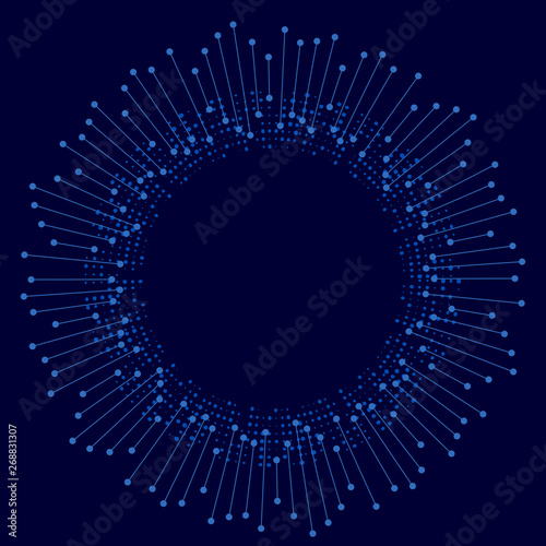 Abstract vector background. Abstract swirl form with connected lines and dots. Consisting of little graphics abstract background vector illustration
