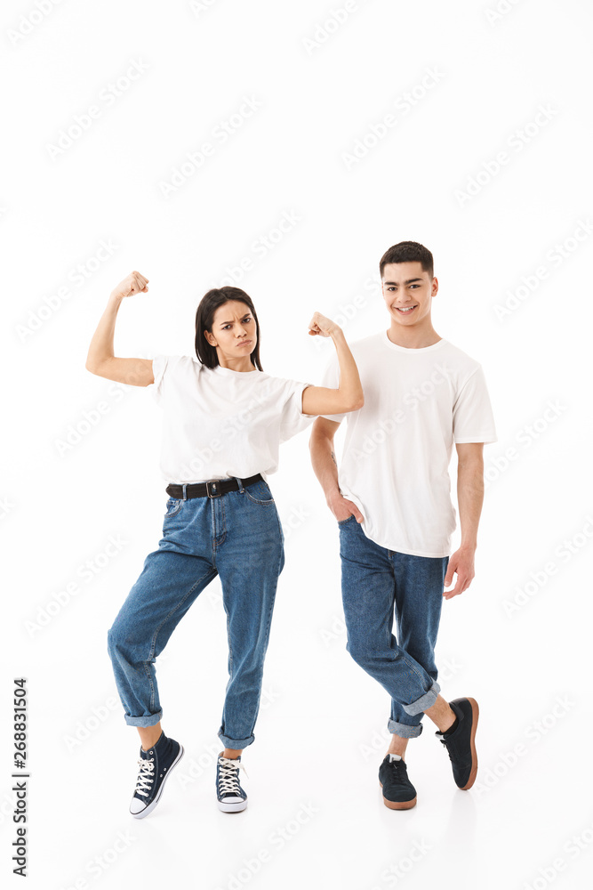 Full length portrait of a young attractive couple Full length portrait of a young attractive couple
