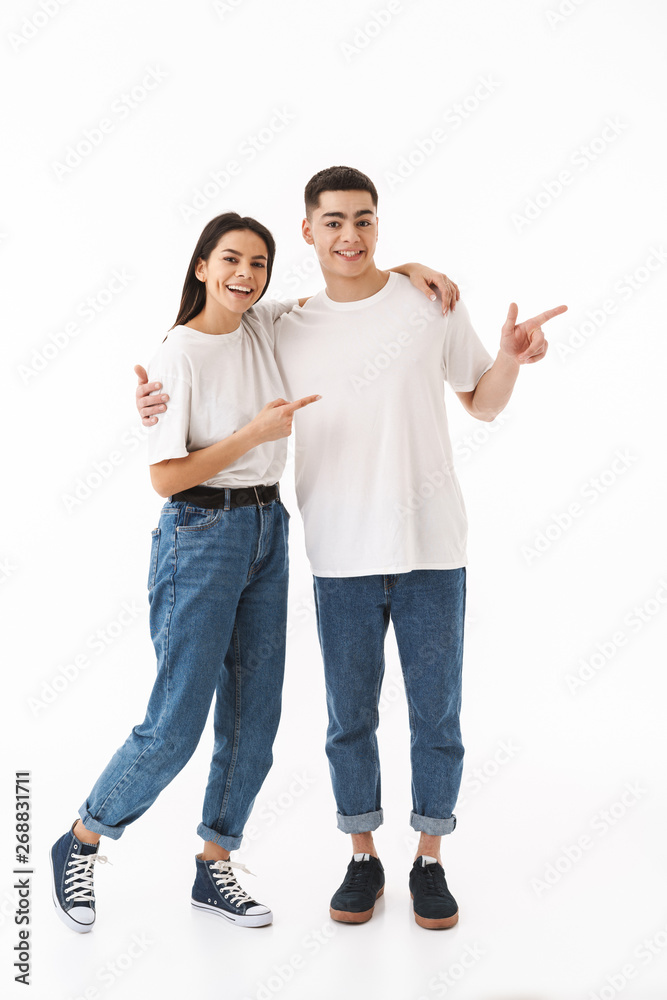Full length portrait of a young attractive couple
