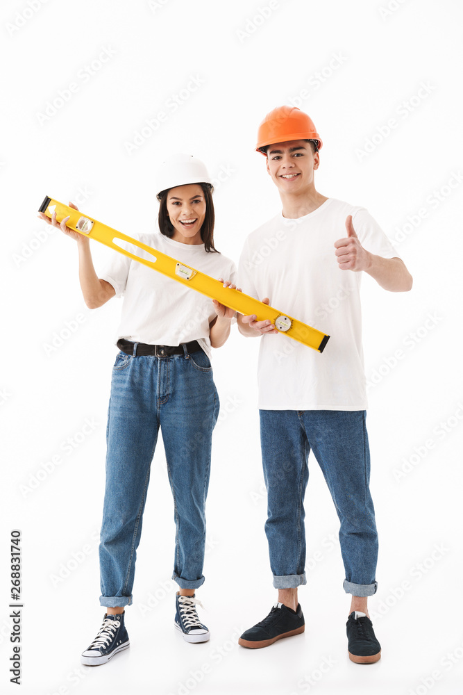 Full length portrait of a young attractive couple Full length portrait of a young attractive couple