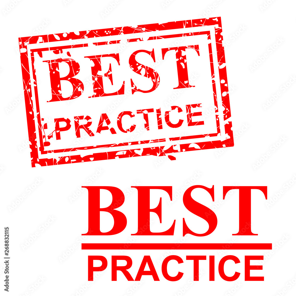 Best Practice, 2 style streak red rubber stamp Best Practice, 2 style streak red rubber stamp