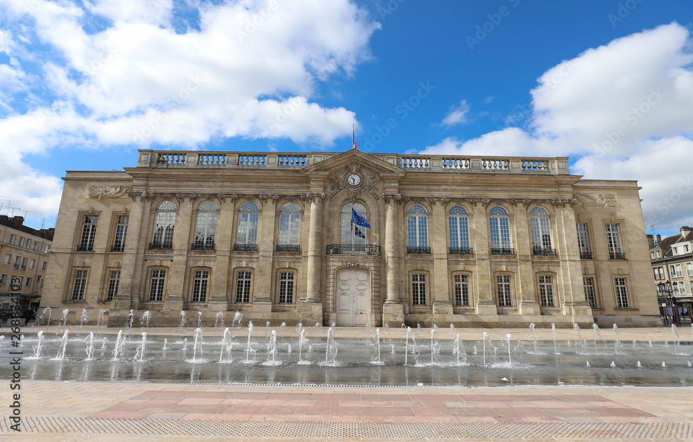 The historic facade of Beauvais City Hall . Beauvais, Hauts-de-France, France.