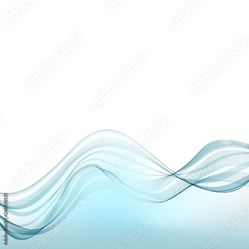 Blue modern abstract lines swoosh certificate speed smooth wave border background. Vector illustration