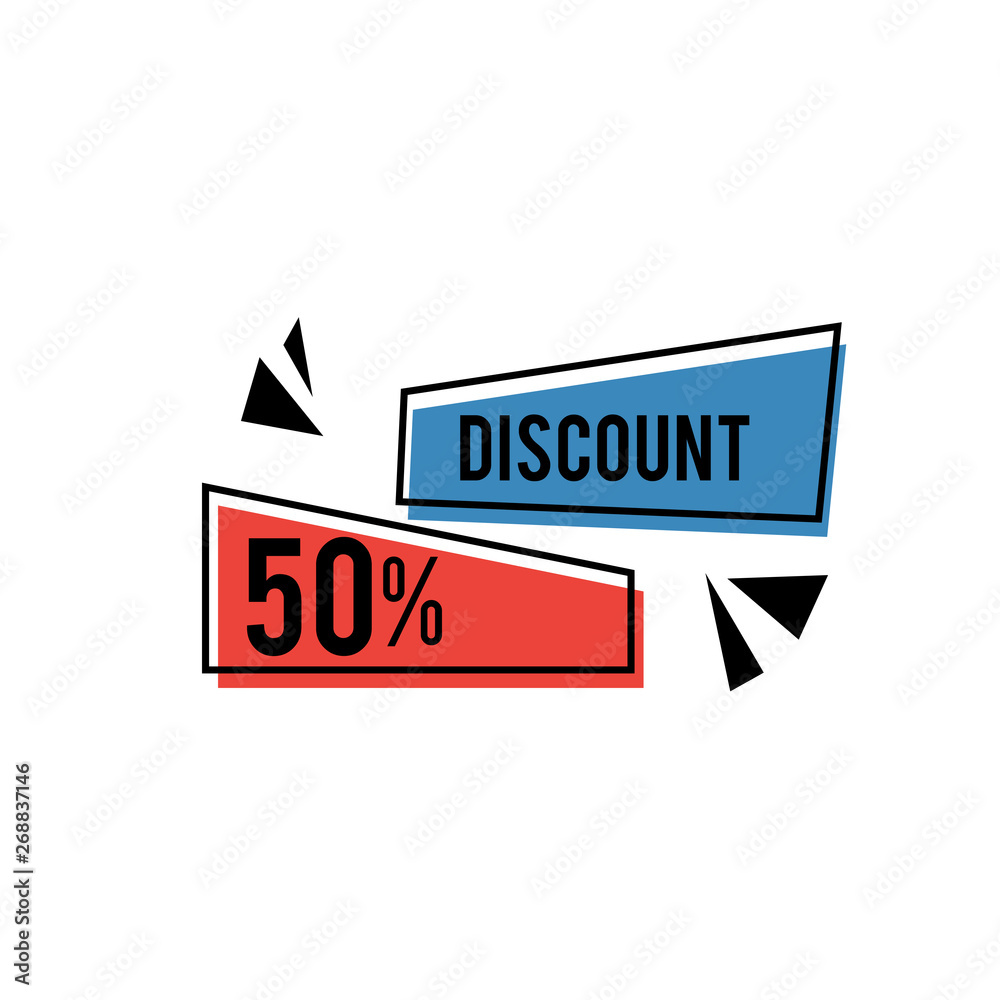 Special Discount 50% design label illustration vector