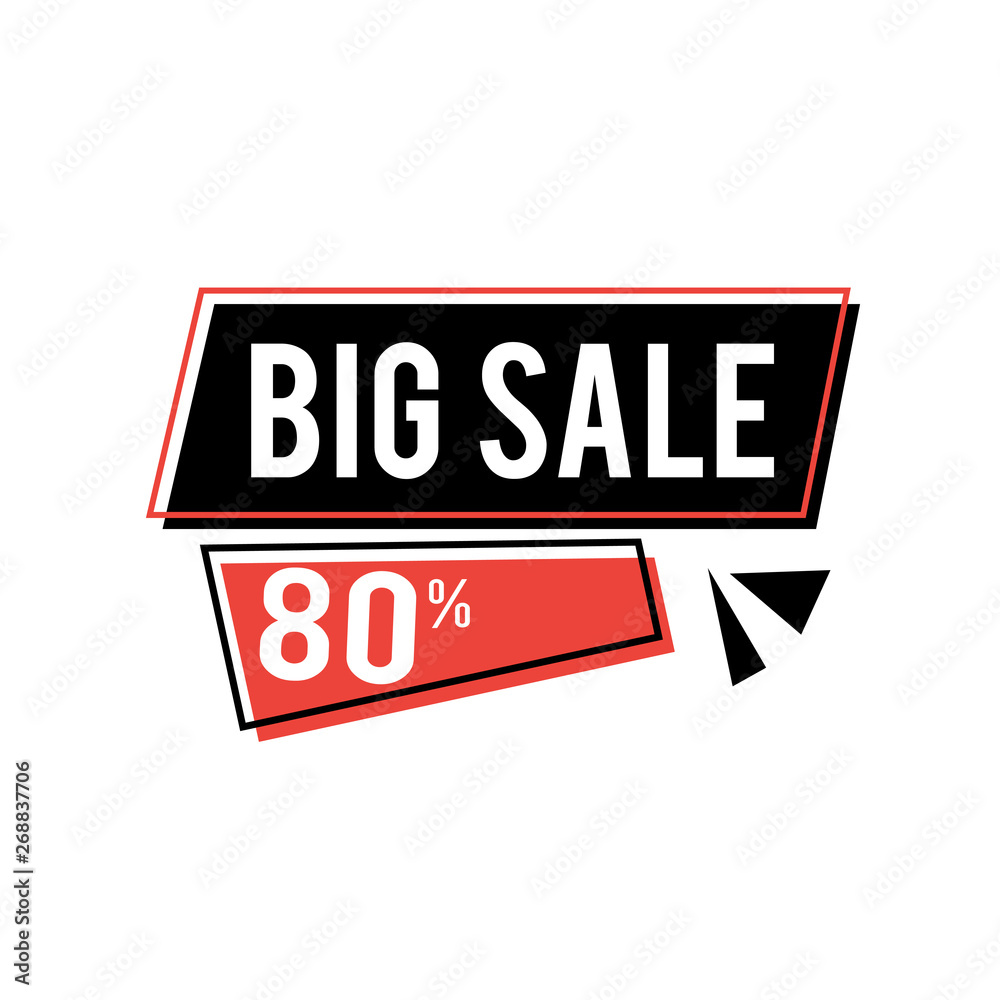 Big sale Special Discount 80% design label illustration vector