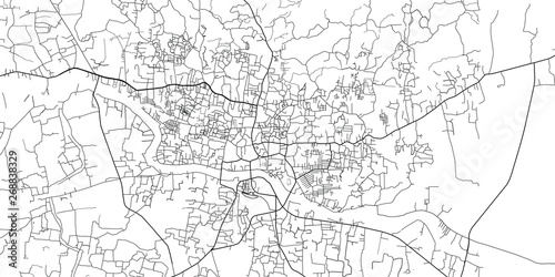 Urban vector city map of Sylhet  Bangladesh
