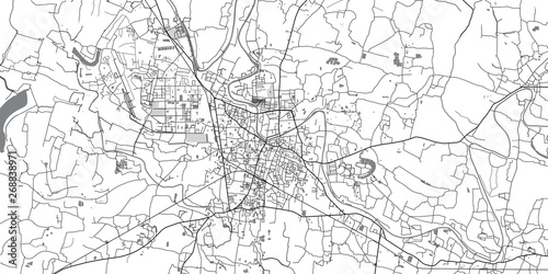 Urban vector city map of Jessore, Bangladesh