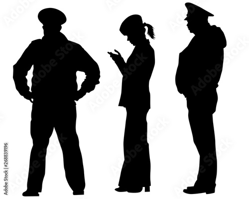 People of special police force on white background
