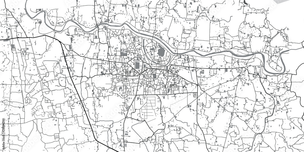 Fototapeta premium Urban vector city map of comilla, Bangladesh