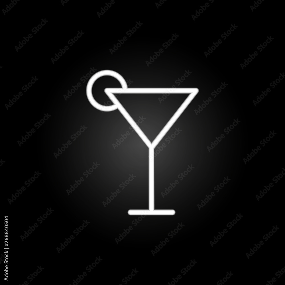 Cocktail neon icon. Elements of summer set. Simple icon for websites, web design, mobile app, info graphics Cocktail neon icon. Elements of summer set. Simple icon for websites, web design, mobile app, info graphics