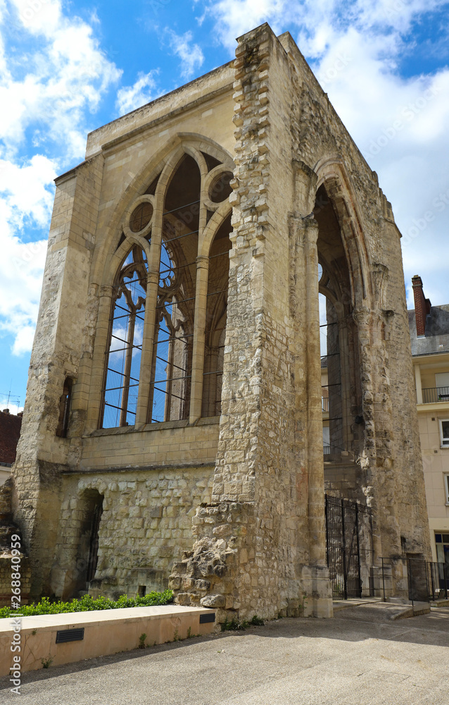 Saint Barthelemy collegiate church is a Gallo roman ruin in Beauvais., Hauts-de-France, France.