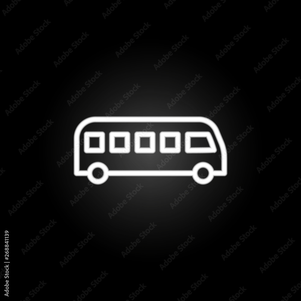 Camper neon icon. Elements of summer set. Simple icon for websites, web design, mobile app, info graphics Camper neon icon. Elements of summer set. Simple icon for websites, web design, mobile app, info graphics