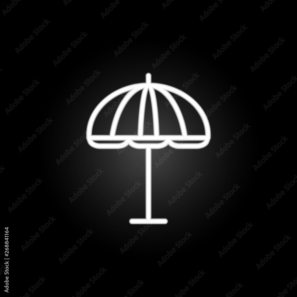 Umbrella neon icon. Elements of summer set. Simple icon for websites, web design, mobile app, info graphics Umbrella neon icon. Elements of summer set. Simple icon for websites, web design, mobile app, info graphics