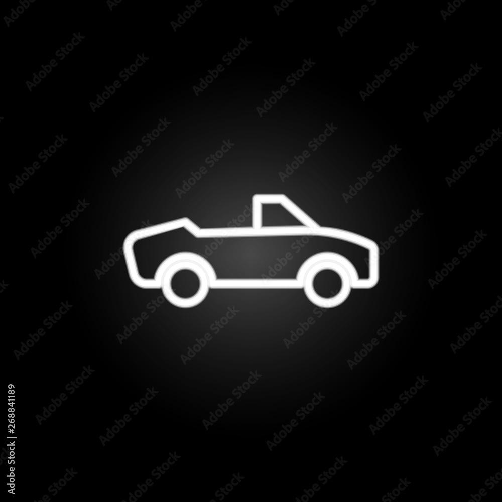 Cabriolet neon icon. Elements of summer set. Simple icon for websites, web design, mobile app, info graphics