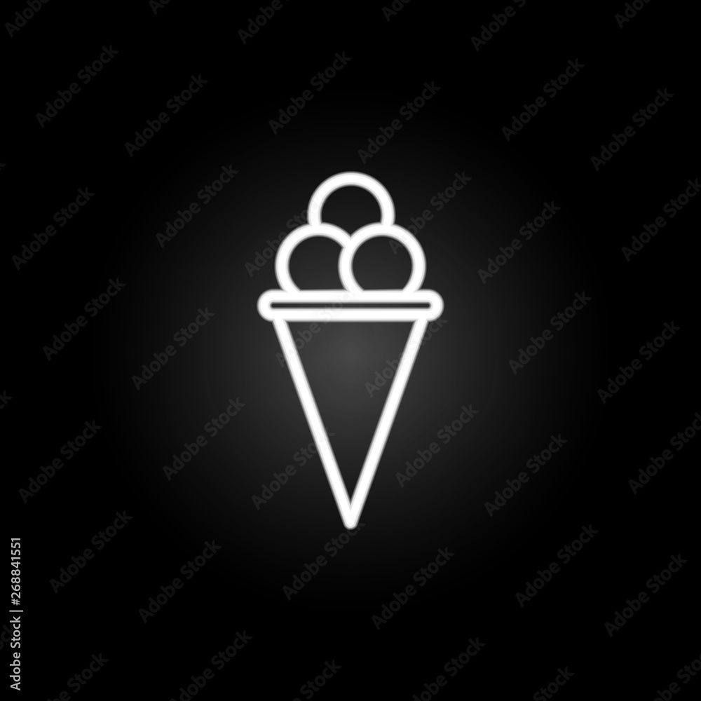 Ice-cream neon icon. Elements of summer set. Simple icon for websites, web design, mobile app, info graphics Ice-cream neon icon. Elements of summer set. Simple icon for websites, web design, mobile app, info graphics