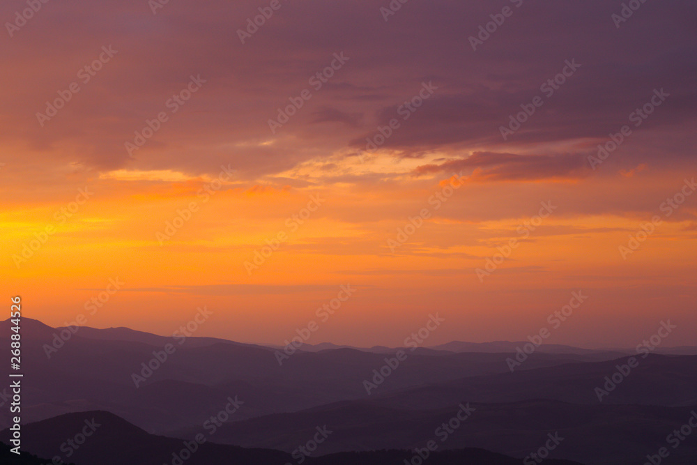 view of the mountains in Carpathians