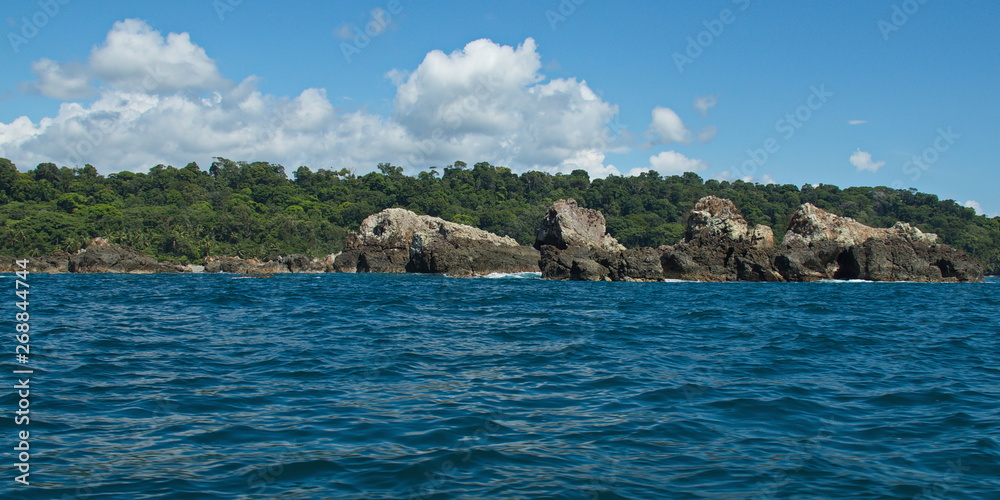 Coast in Corcovado NP on peninsula Osa in Costa Rica