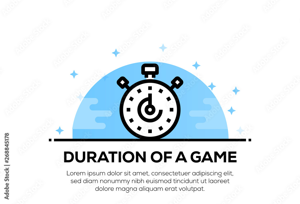 DURATION OF A GAME ICON CONCEPT DURATION OF A GAME ICON CONCEPT