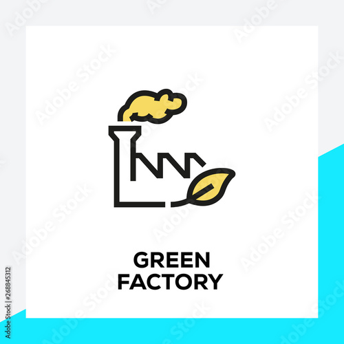 GREEN FACTORY LINE ICON SET