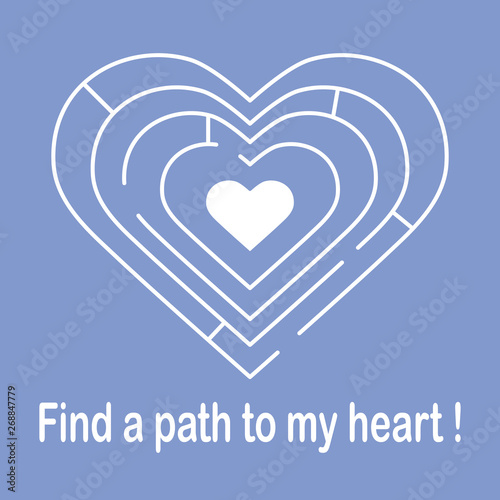 Labyrinth to the heart. Valentine's Day