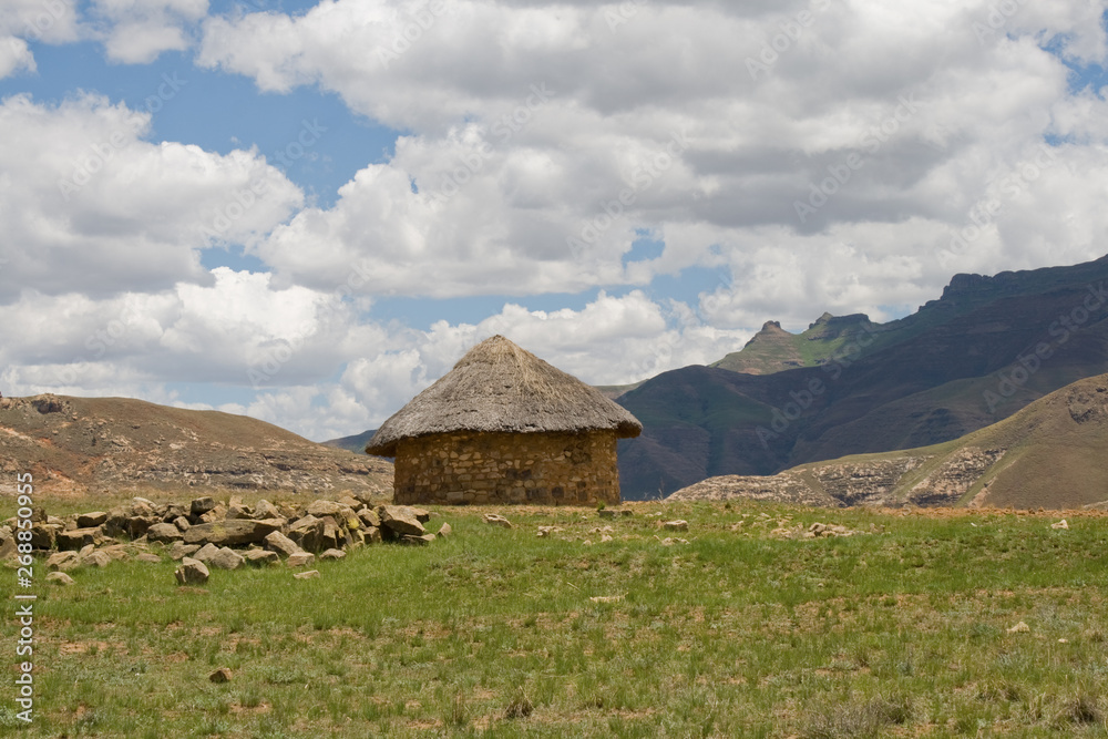 A house in the mountains of Lesotho