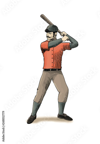 Vintage Baseball Player