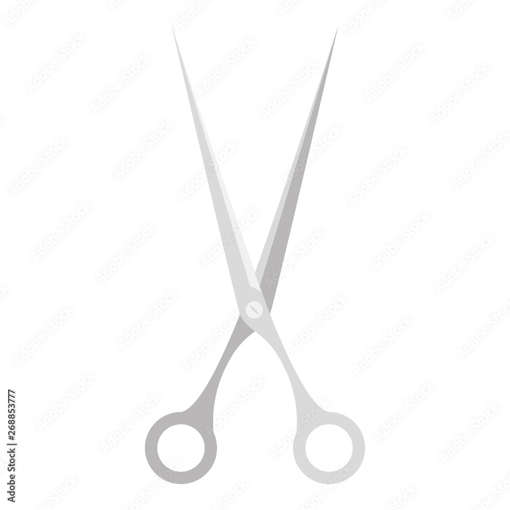 open scissor in white background icon open scissor in white background icon