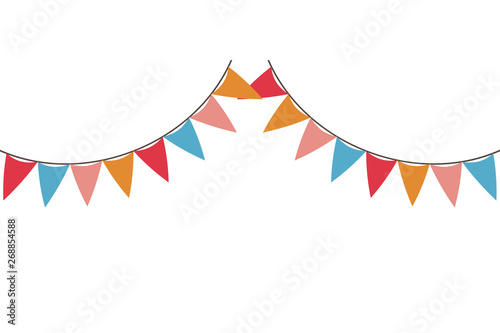 party garland hanging isolated icon