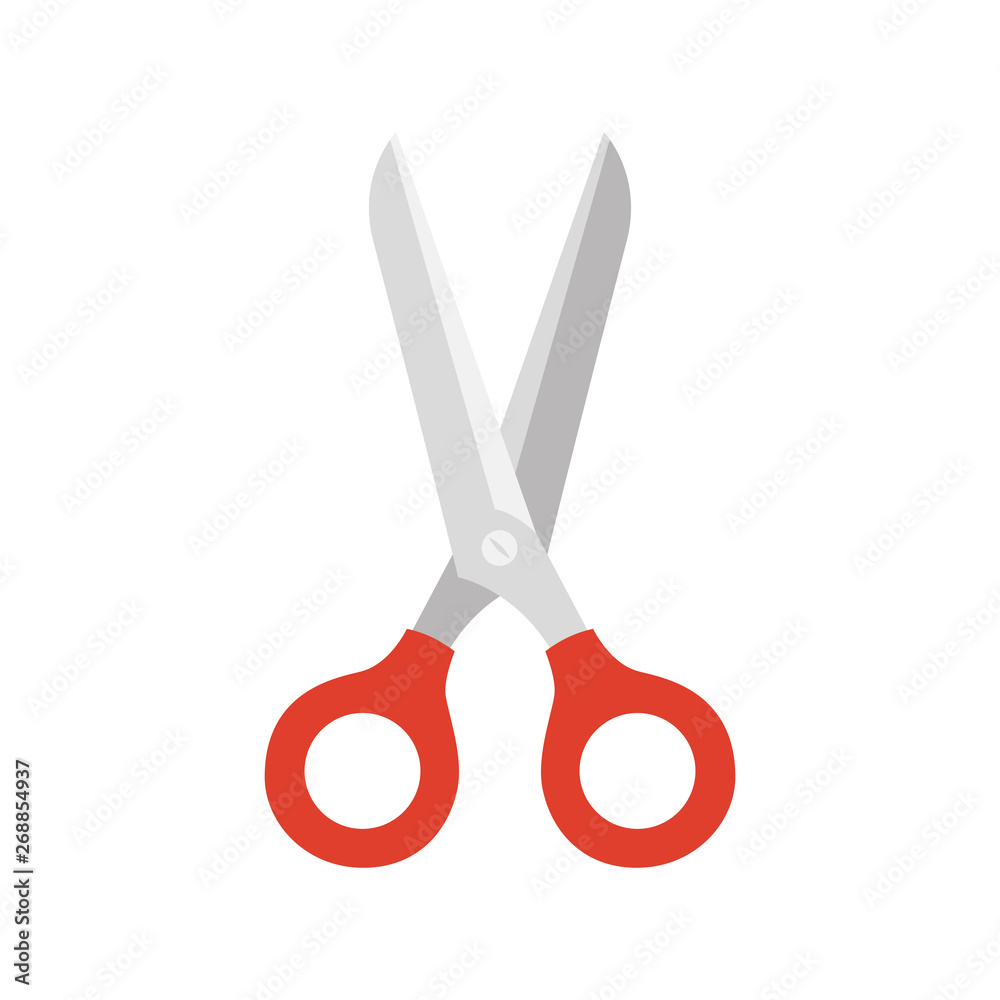 open scissor in white background icon open scissor in white background icon
